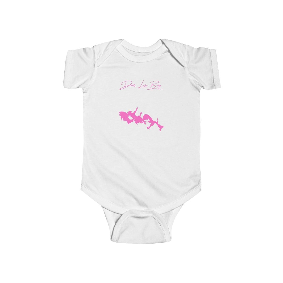 North  Dakota  Devils  Lake  Onesie  front  position  view  from  front  white.webp