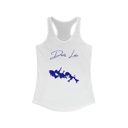 North  Dakota  Devils  Lake  Racerback-Tank  front  position  view  from  front  solid  white.webp