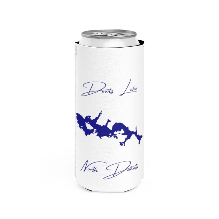 North  Dakota  Devils  Lake  Slim  Can  Koozie  front  position  view  from  front  white.webp