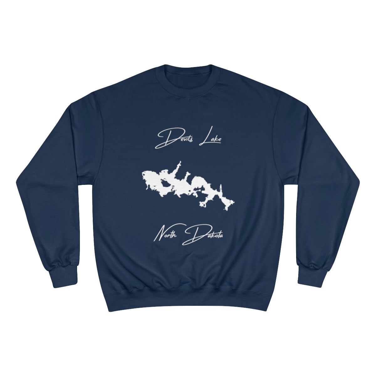North  Dakota  Devils  Lake  Sweatshirt  front  position  view  from  front  navy.webp