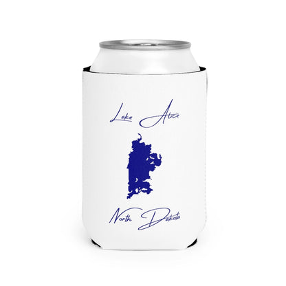North  Dakota  Lake  Alice  Can  Koozie  front  position  view  from  front-2  white.webp