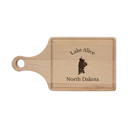 North  Dakota  Lake  Alice  Engraved  Cutting  Board  front  position  view  from  front  maple.webp