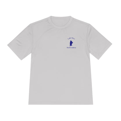 North  Dakota  Lake  Alice  Moisture  Wicking  Tee  front  position  view  from  front  silver.webp