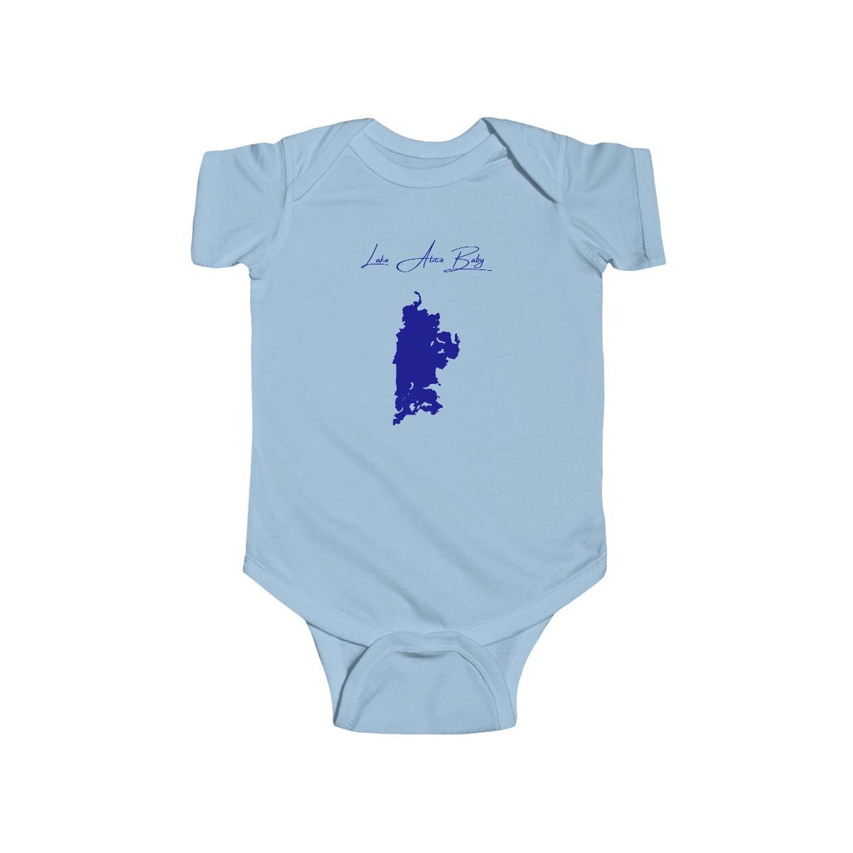 North  Dakota  Lake  Alice  Onesie  front  position  view  from  front  light  blue.webp