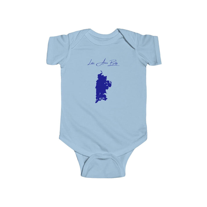 North  Dakota  Lake  Alice  Onesie  front  position  view  from  front  light  blue.webp