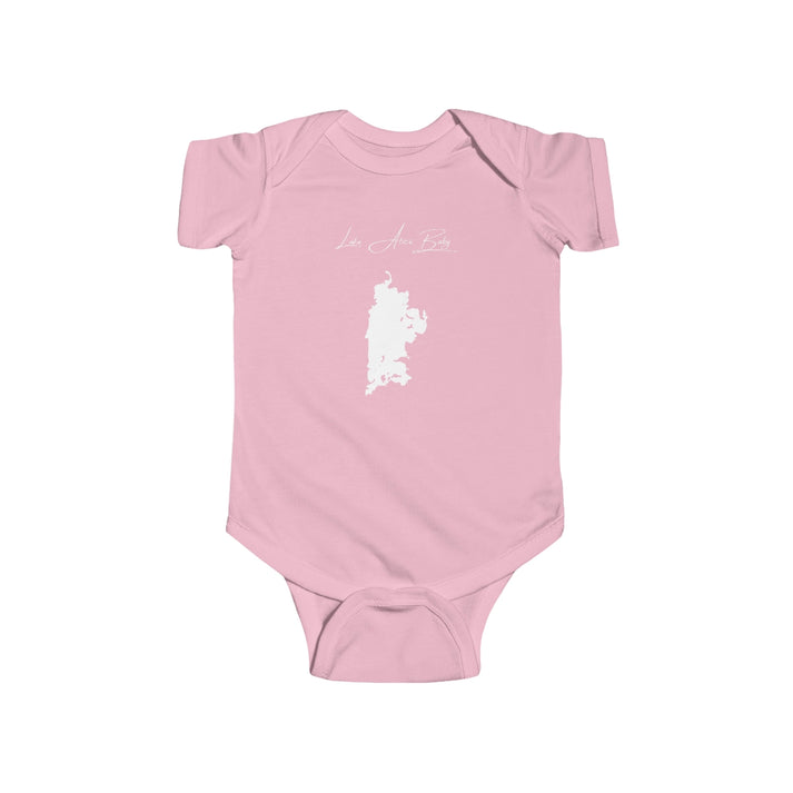 North  Dakota  Lake  Alice  Onesie  front  position  view  from  front  pink.webp
