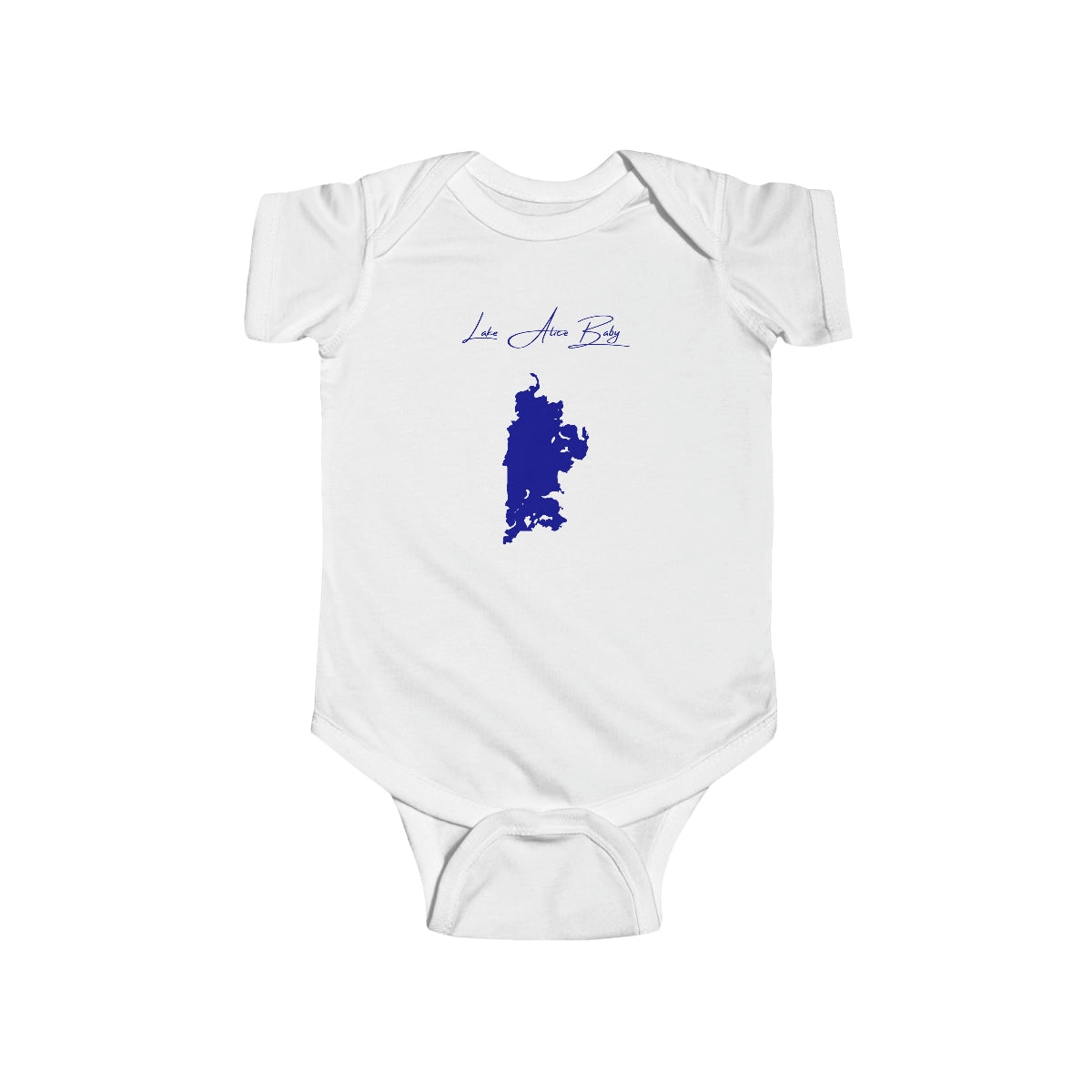 North  Dakota  Lake  Alice  Onesie  front  position  view  from  front  white.webp