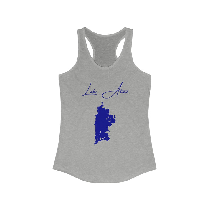 North  Dakota  Lake  Alice  Racerback-Tank  front  position  view  from  front  heather  grey.webp