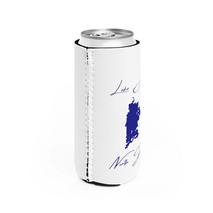 North  Dakota  Lake  Alice  Slim  Can  Koozie  all  position  view  from  right  white.webp