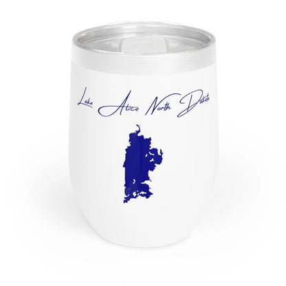 North  Dakota  Lake  Alice  Wine  Tumbler  front  position  view  from  front  white.webp