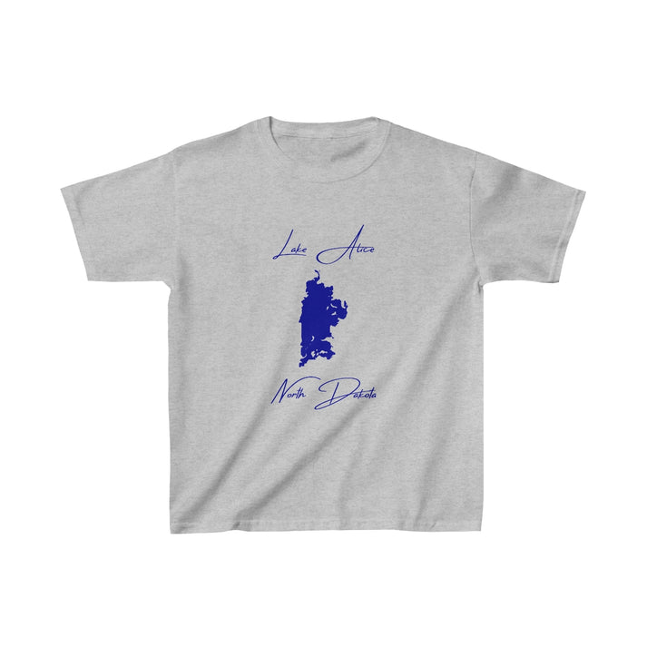 North  Dakota  Lake  Alice  Youth  T-shirt  front  position  view  from  front  sport  grey.webp