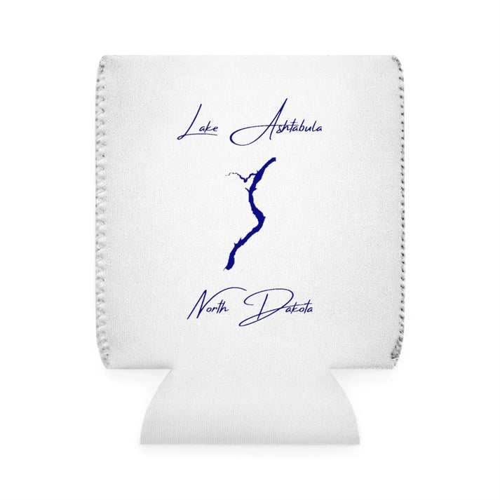 North  Dakota  Lake  Ashtabula  Can  Koozie  front  position  view  from  front-1  white.webp