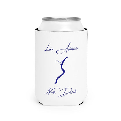 North  Dakota  Lake  Ashtabula  Can  Koozie  front  position  view  from  front-2  white.webp