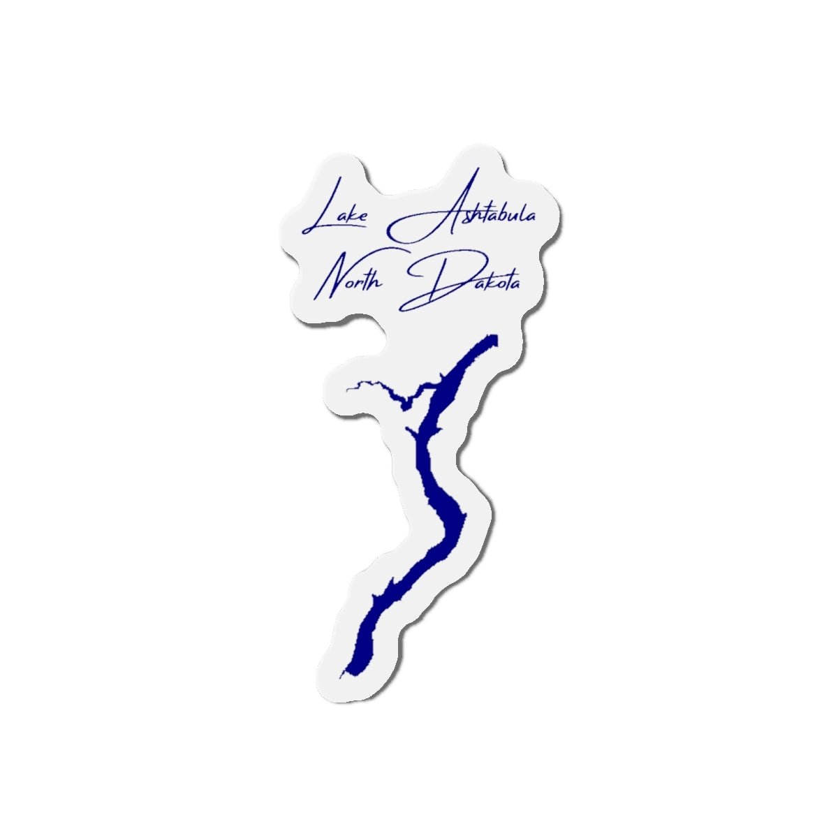North  Dakota  Lake  Ashtabula  Die  Cut  Magnet  front  position  view  from  front  4  x  4.webp