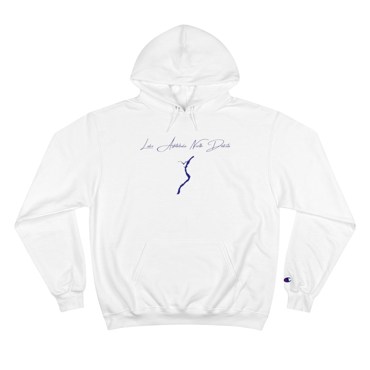North  Dakota  Lake  Ashtabula  Hoodie  front  position  view  from  front  white.webp