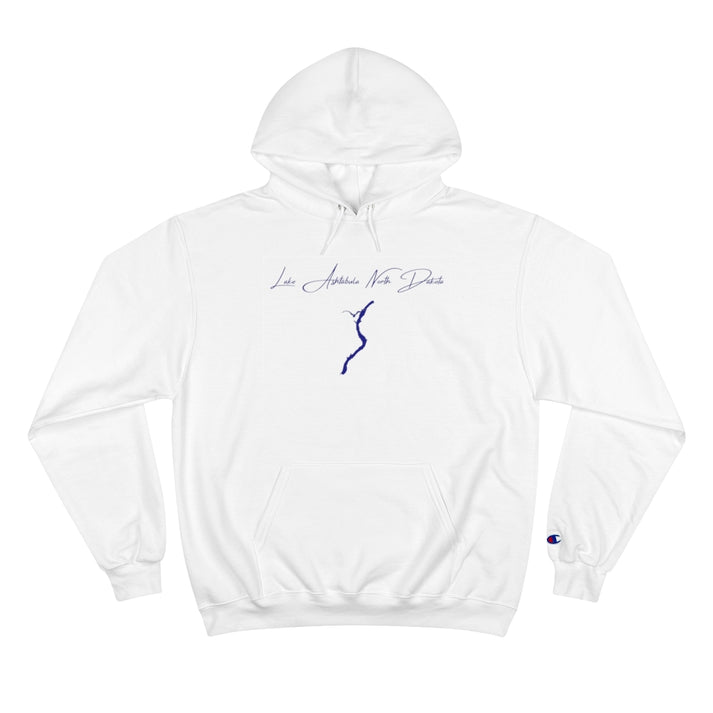 North  Dakota  Lake  Ashtabula  Hoodie  front  position  view  from  front  white.webp