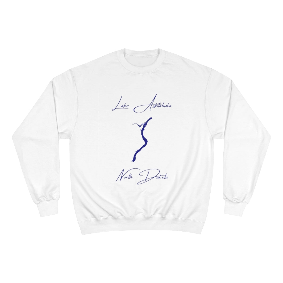 North  Dakota  Lake  Ashtabula  Sweatshirt  front  position  view  from  front  white.webp
