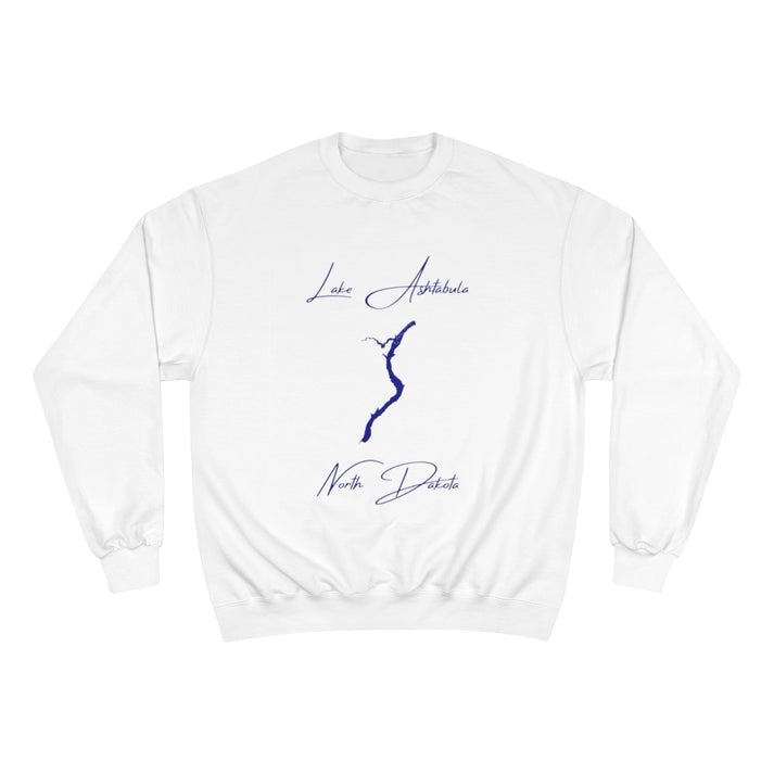North  Dakota  Lake  Ashtabula  Sweatshirt  front  position  view  from  front  white.webp