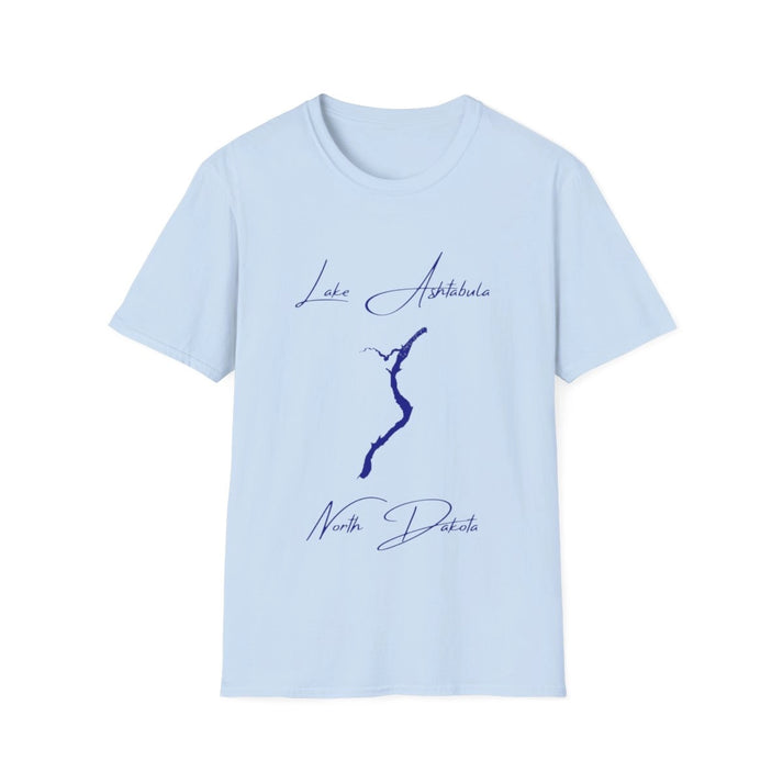 North  Dakota  Lake  Ashtabula  T-shirt  front  position  view  from  front  light  blue.webp