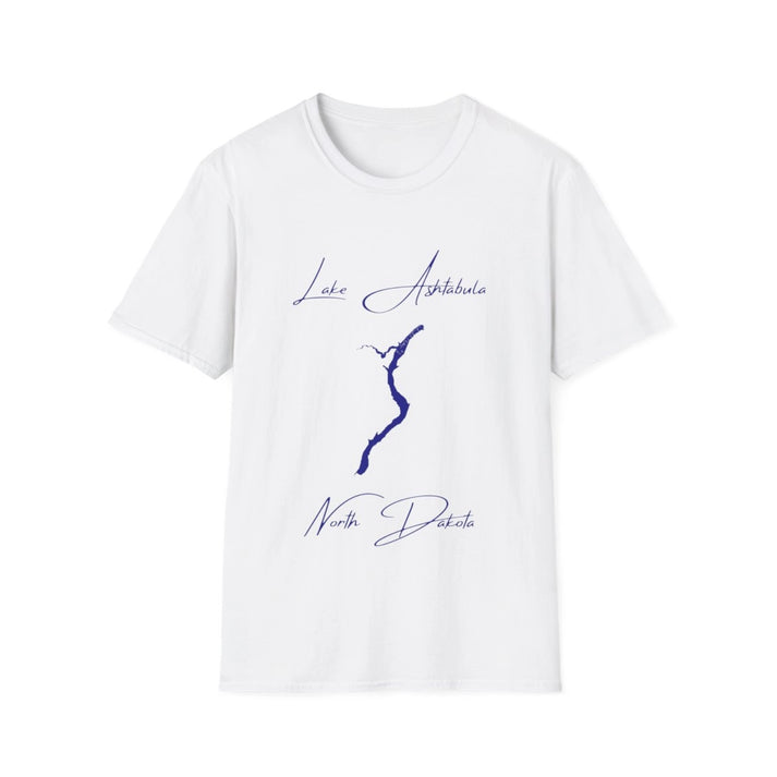 North  Dakota  Lake  Ashtabula  T-shirt  front  position  view  from  front  white.webp