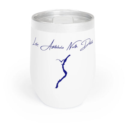 North  Dakota  Lake  Ashtabula  Wine  Tumbler  front  position  view  from  front  white.webp