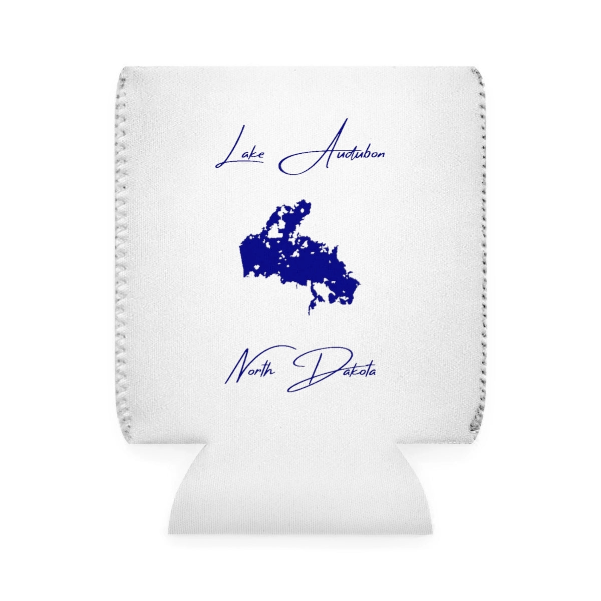 North  Dakota  Lake  Audubon  Can  Koozie  front  position  view  from  front-1  white.webp