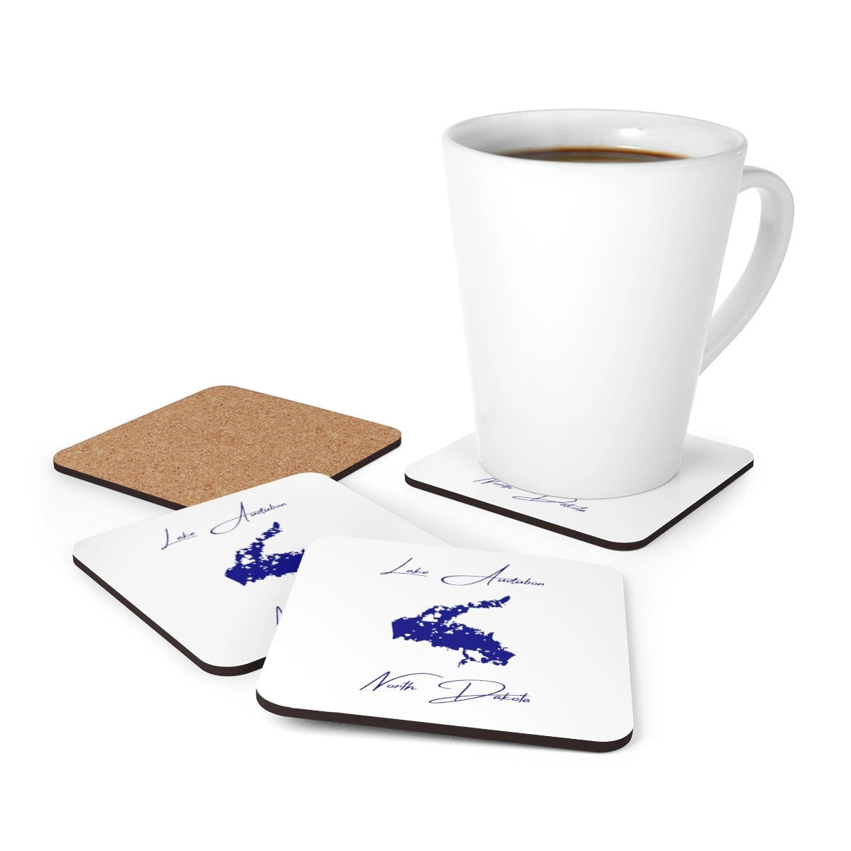 North  Dakota  Lake  Audubon  Coaster  Set  front  position  view  from  context-1  3.75  x  3.75.webp