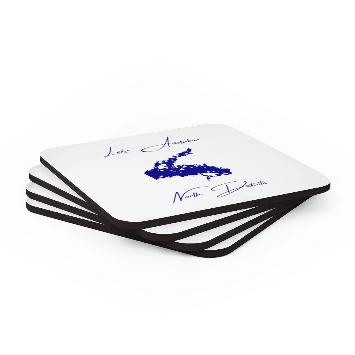 North  Dakota  Lake  Audubon  Coaster  Set  front  position  view  from  stacked  3.75  x  3.75.webp