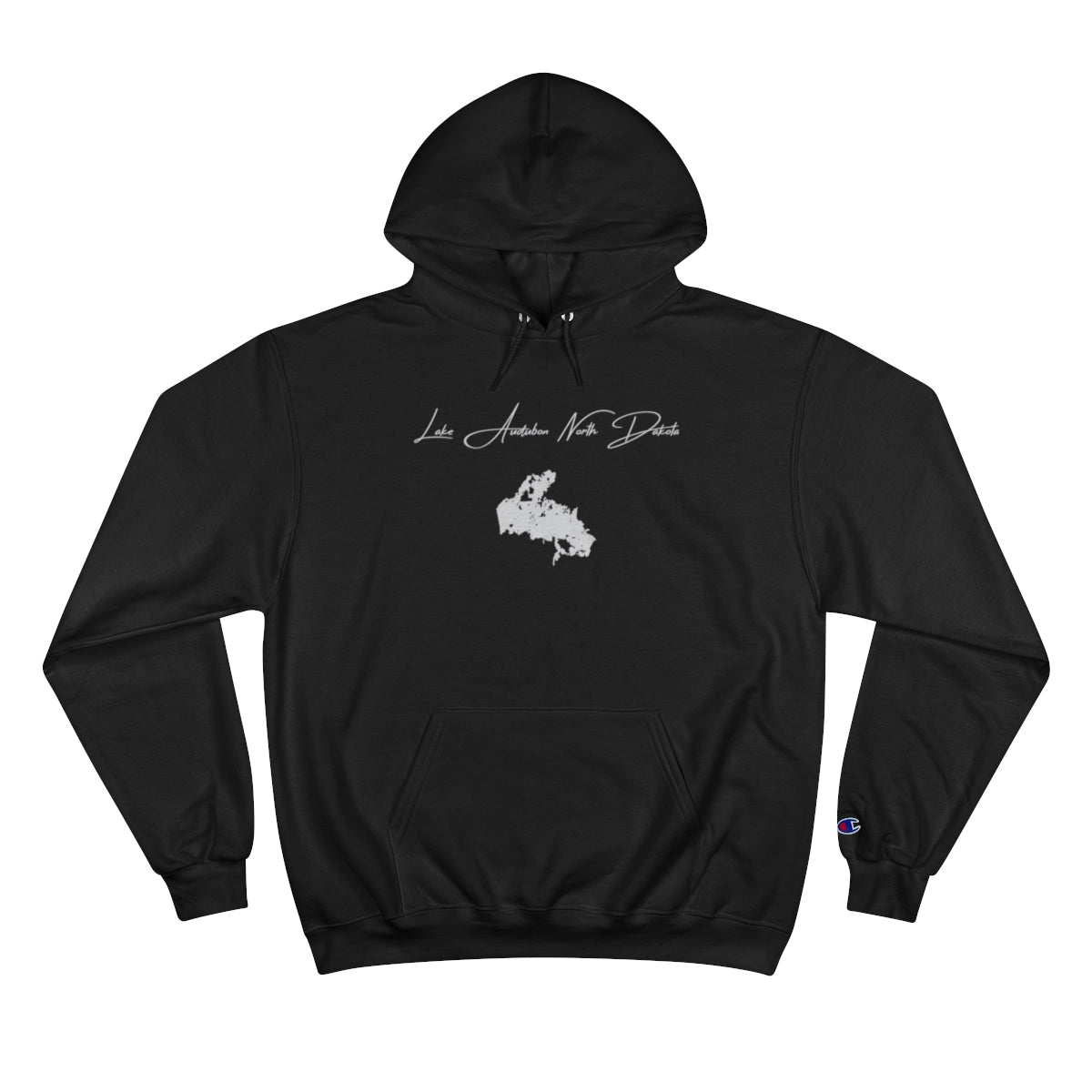 North  Dakota  Lake  Audubon  Hoodie  front  position  view  from  front  black.webp