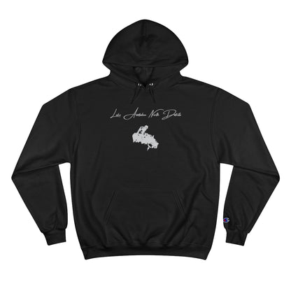 North  Dakota  Lake  Audubon  Hoodie  front  position  view  from  front  black.webp
