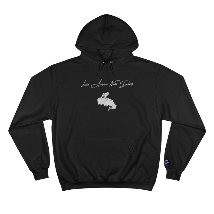 North  Dakota  Lake  Audubon  Hoodie  front  position  view  from  front  black.webp