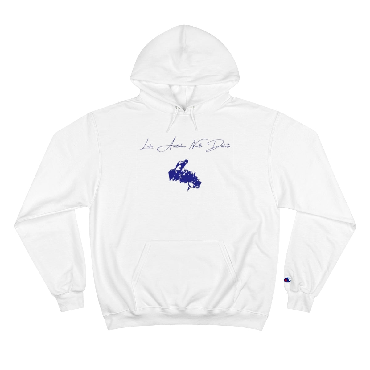 North  Dakota  Lake  Audubon  Hoodie  front  position  view  from  front  white.webp