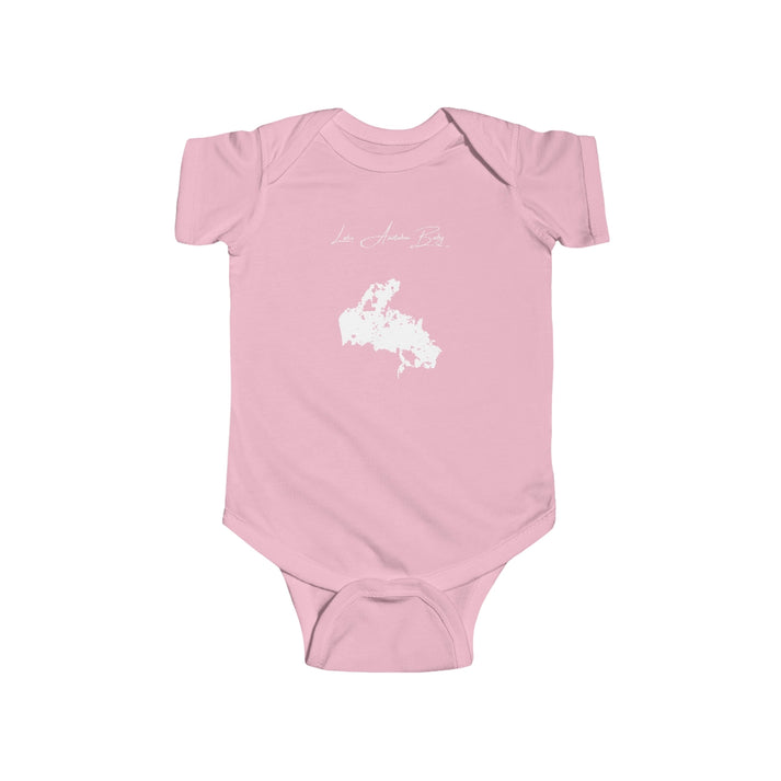 North  Dakota  Lake  Audubon  Onesie  front  position  view  from  front  pink.webp