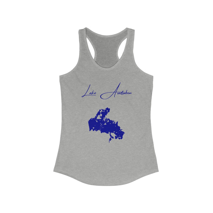 North  Dakota  Lake  Audubon  Racerback-Tank  front  position  view  from  front  heather  grey.webp