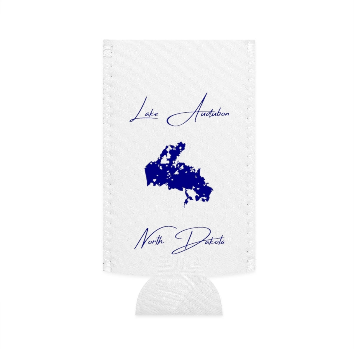 North  Dakota  Lake  Audubon  Slim  Can  Koozie  front  position  view  from  flat-front  white.webp