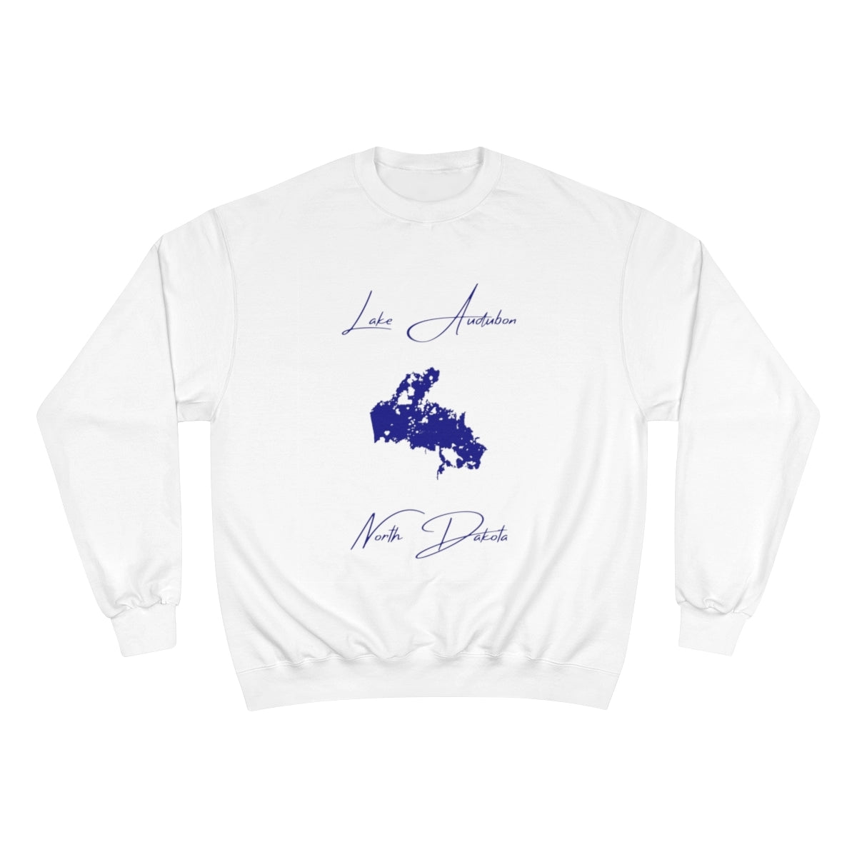 North  Dakota  Lake  Audubon  Sweatshirt  front  position  view  from  front  white.webp