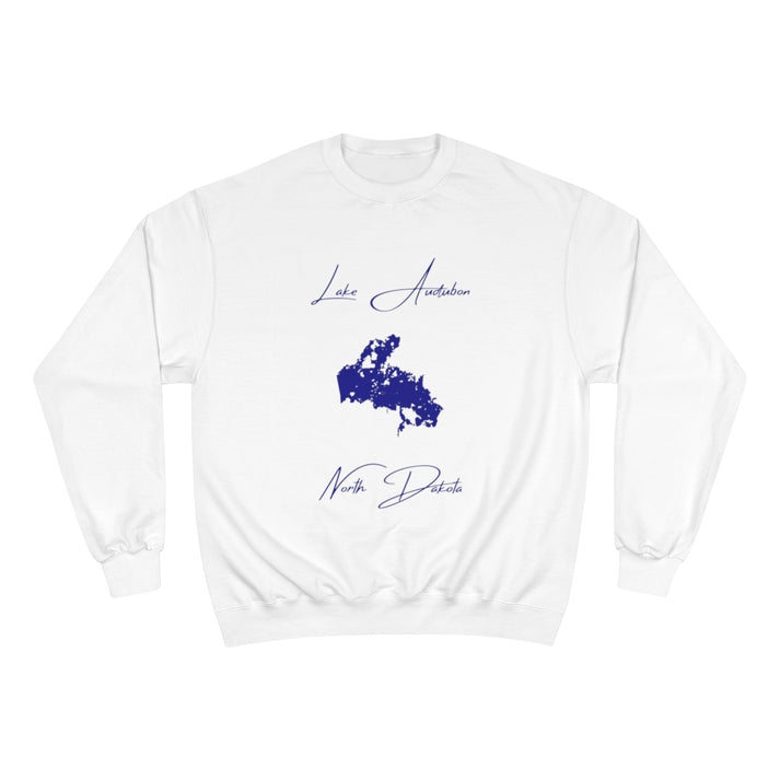 North  Dakota  Lake  Audubon  Sweatshirt  front  position  view  from  front  white.webp