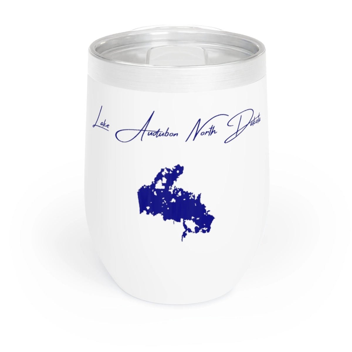North  Dakota  Lake  Audubon  Wine  Tumbler  front  position  view  from  front  white.webp