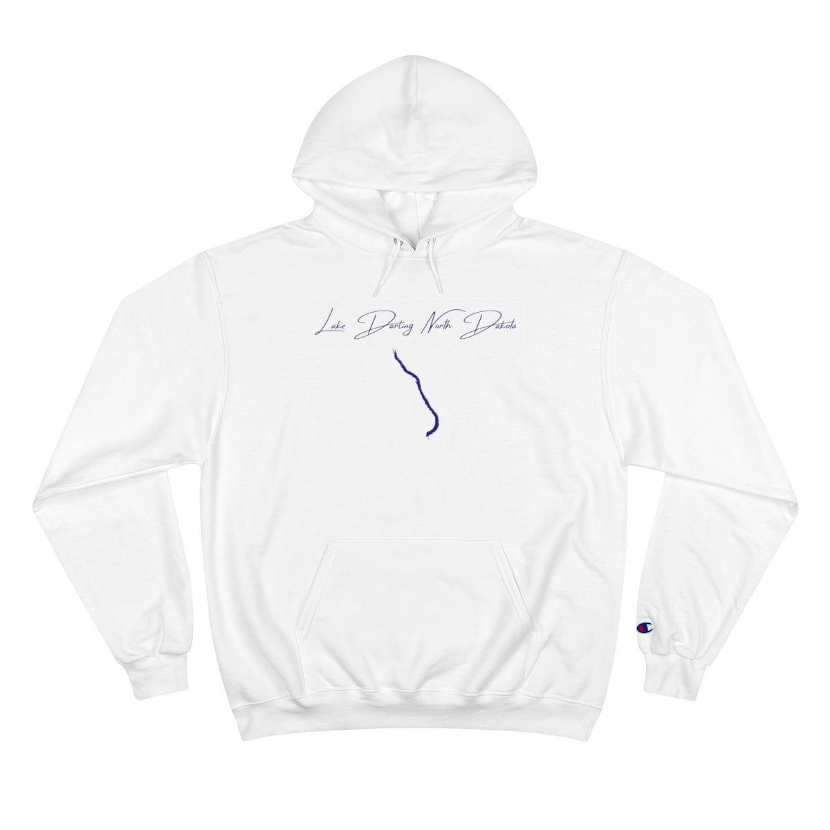 North  Dakota  Lake  Darling  Hoodie  front  position  view  from  front  white.webp