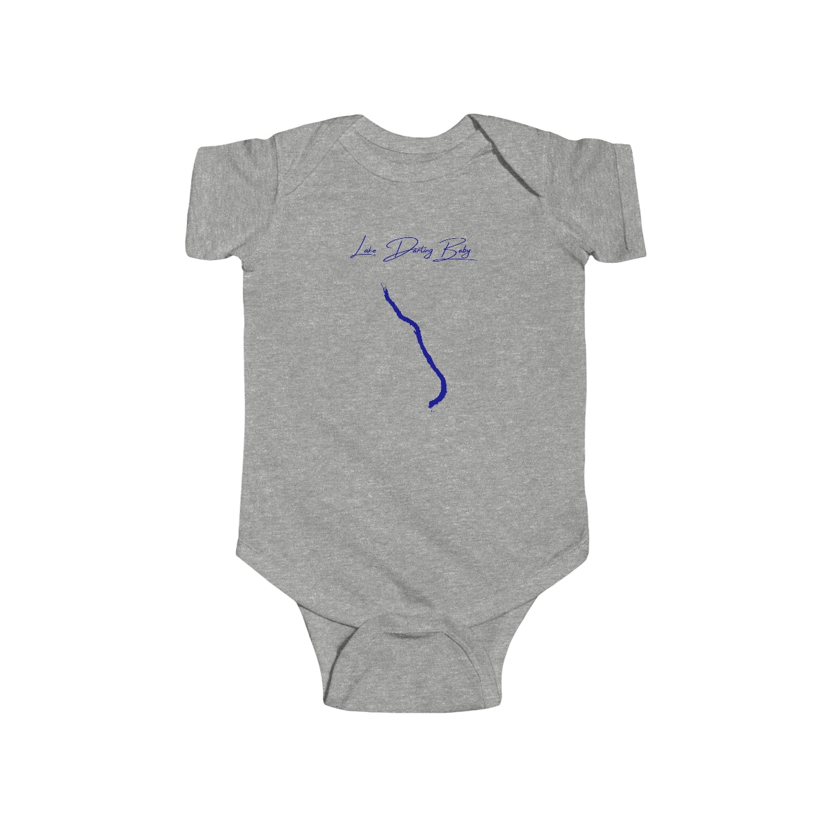 North  Dakota  Lake  Darling  Onesie  front  position  view  from  front  heather.webp