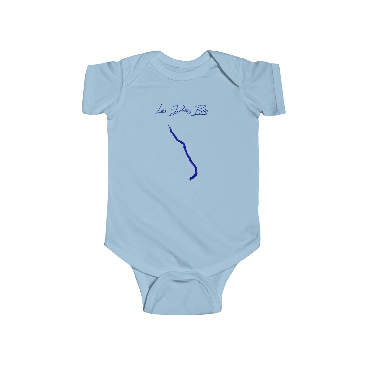 North  Dakota  Lake  Darling  Onesie  front  position  view  from  front  light  blue.webp