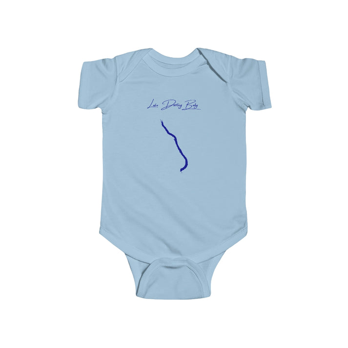 North  Dakota  Lake  Darling  Onesie  front  position  view  from  front  light  blue.webp