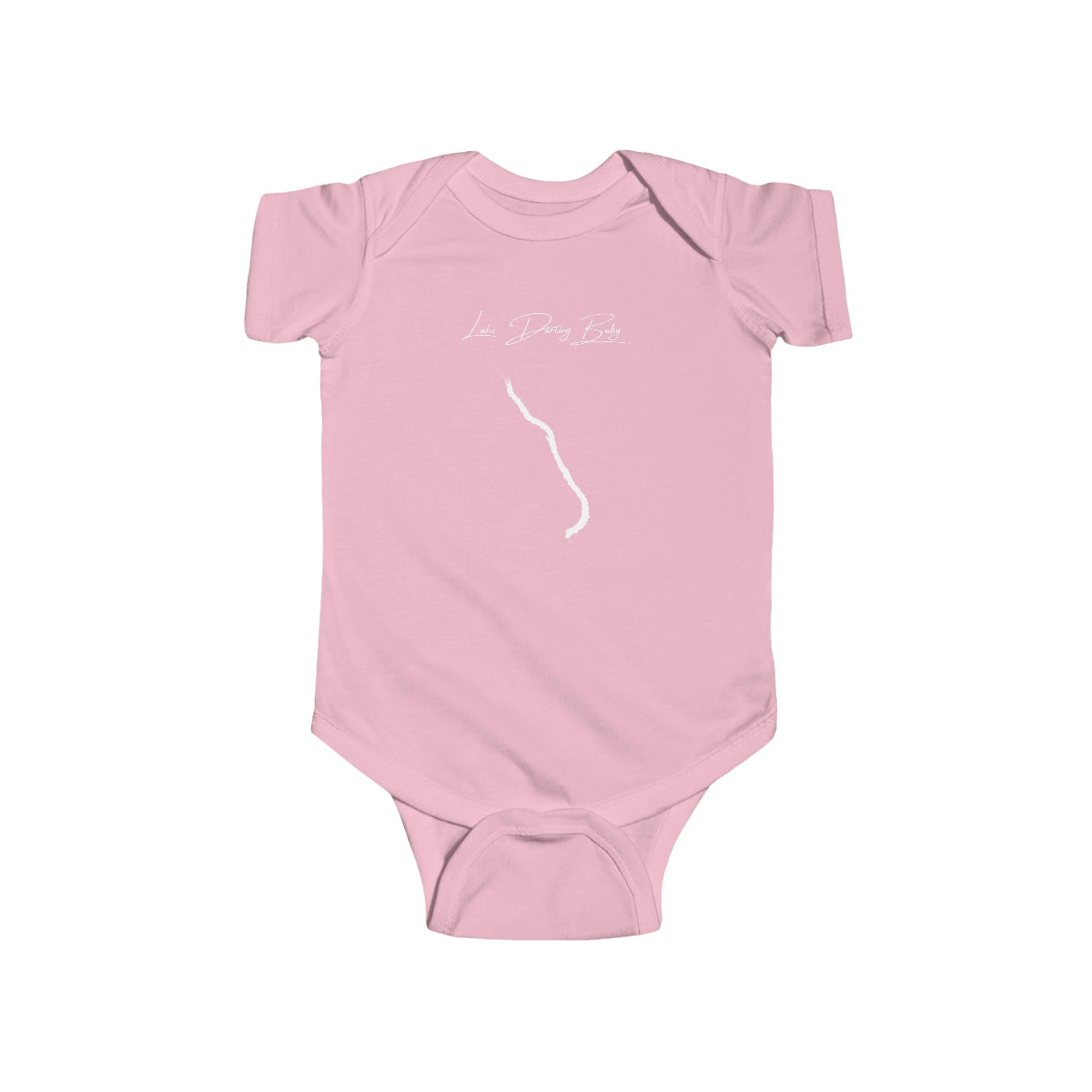 North  Dakota  Lake  Darling  Onesie  front  position  view  from  front  pink.webp