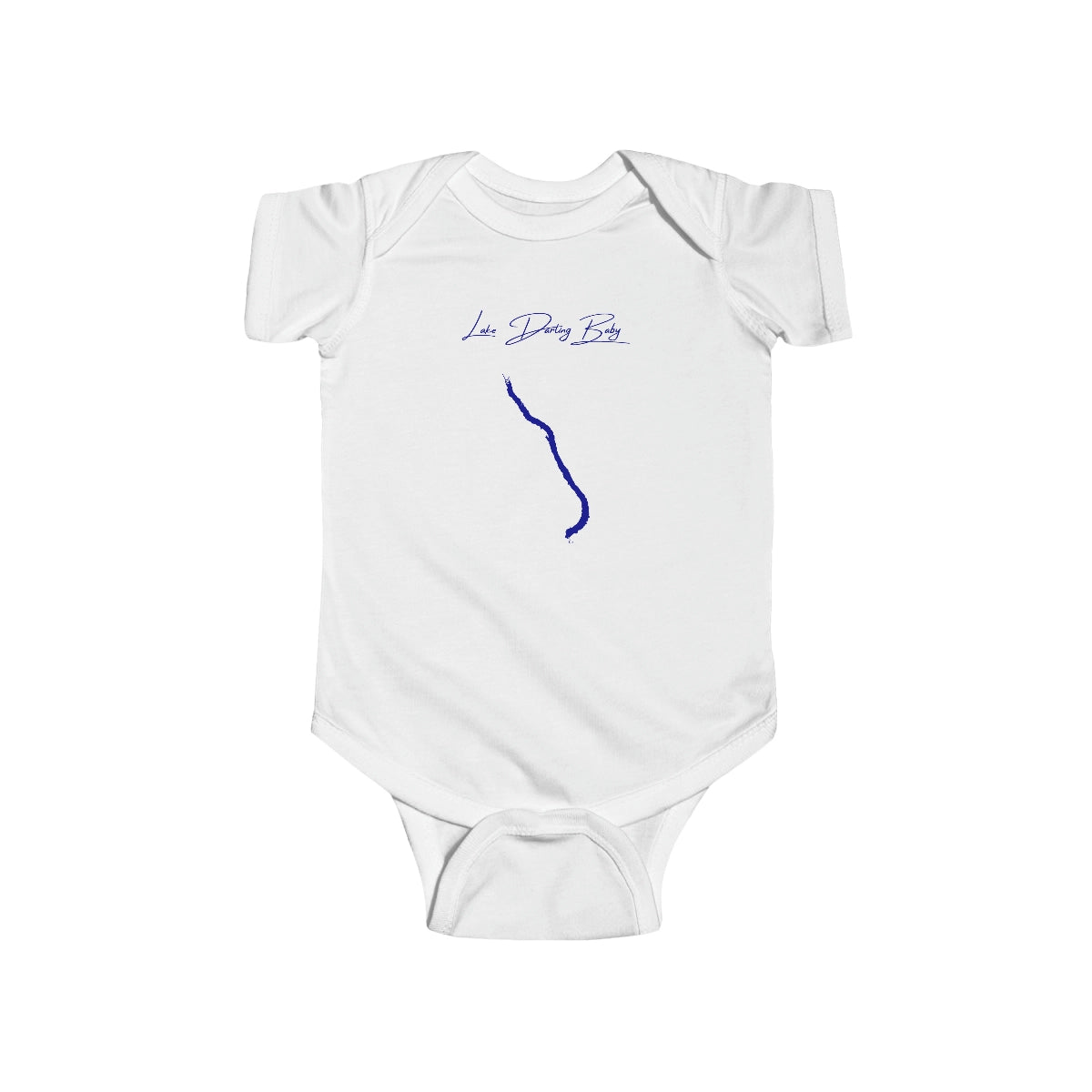 North  Dakota  Lake  Darling  Onesie  front  position  view  from  front  white.webp