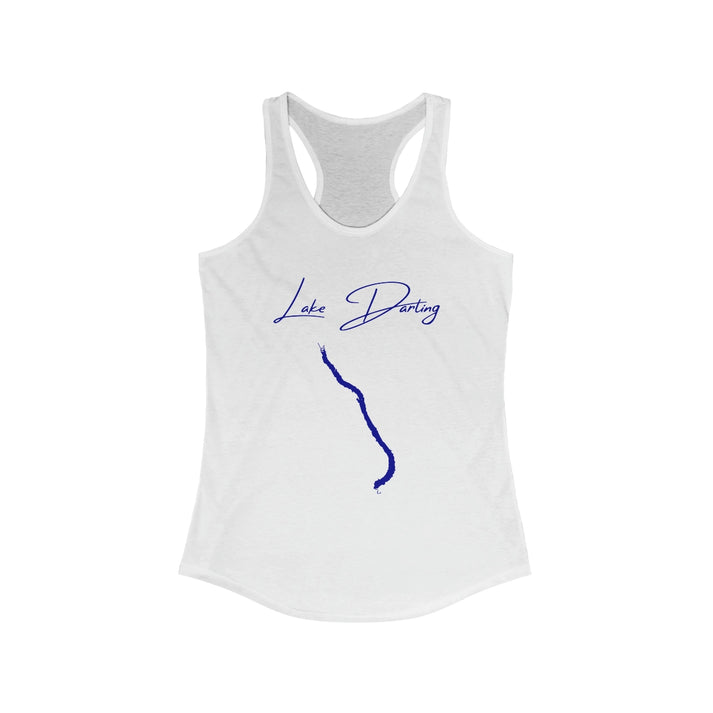 North  Dakota  Lake  Darling  Racerback-Tank  front  position  view  from  front  solid  white.webp