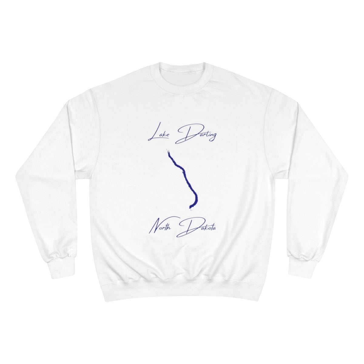 North  Dakota  Lake  Darling  Sweatshirt  front  position  view  from  front  white.webp