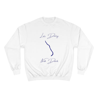 North  Dakota  Lake  Darling  Sweatshirt  front  position  view  from  front  white.webp