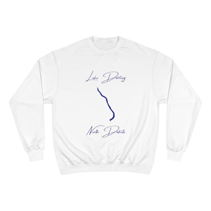 North  Dakota  Lake  Darling  Sweatshirt  front  position  view  from  front  white.webp