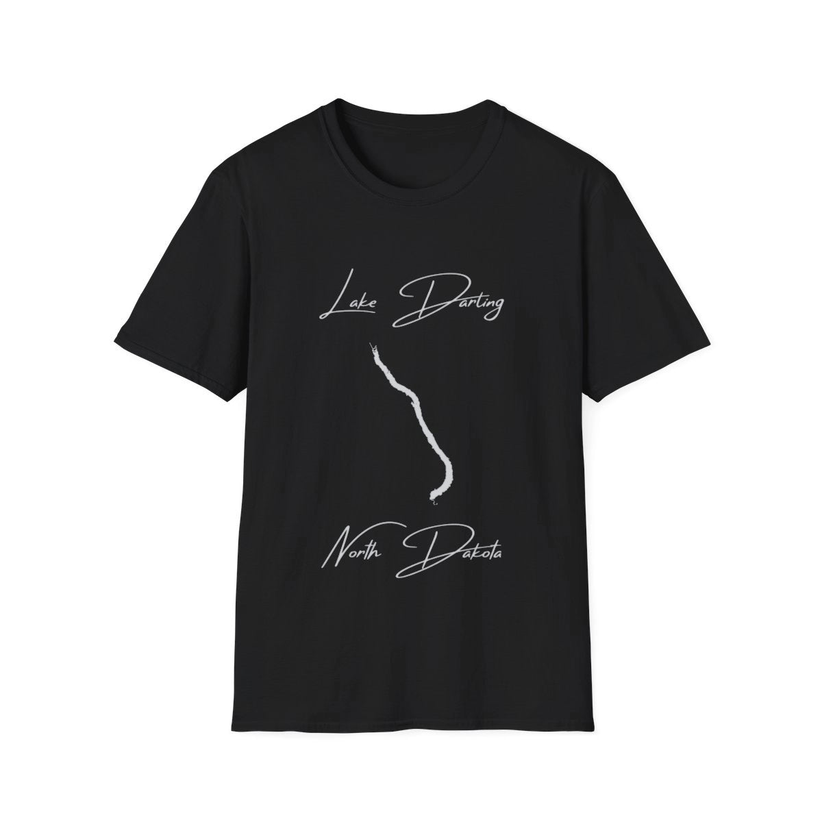North  Dakota  Lake  Darling  T-shirt  front  position  view  from  front  black.webp
