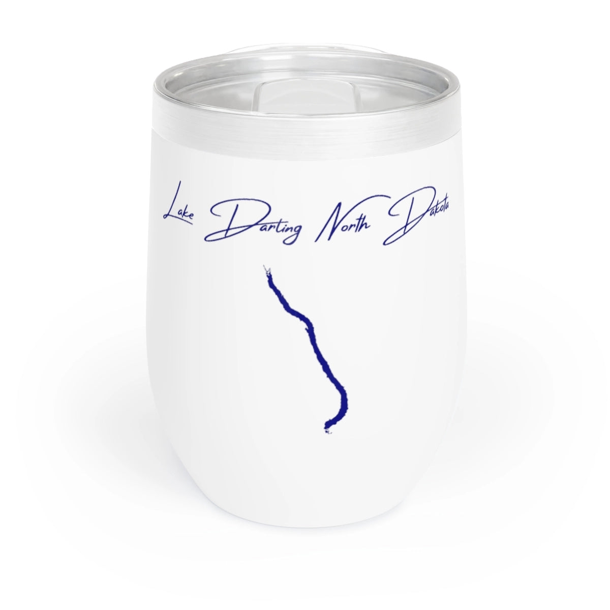 North  Dakota  Lake  Darling  Wine  Tumbler  front  position  view  from  front  white.webp